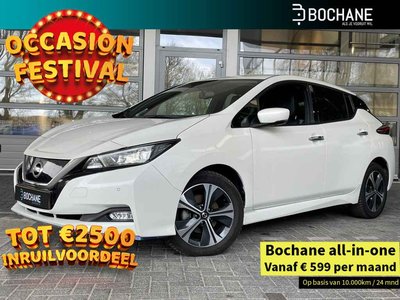 Nissan LEAF 62 kWh e+ Tekna Automaat / Navigatie / Cruise / Clima / 360 gr Camera / Blind spot detectie / LM Velgen / Apple Carplay of Android Auto
